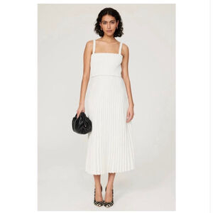 Proenza Schouler Smocked Pleated Midi Dress